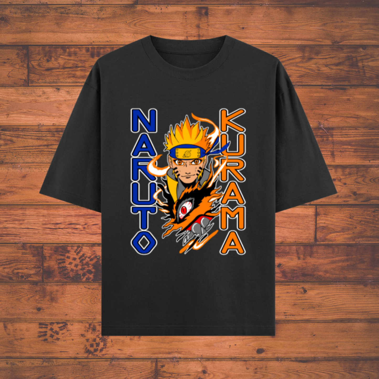 Naruto x Kurama Oversized T-Shirt – Unleash the Beast Within Anime T-Shirts