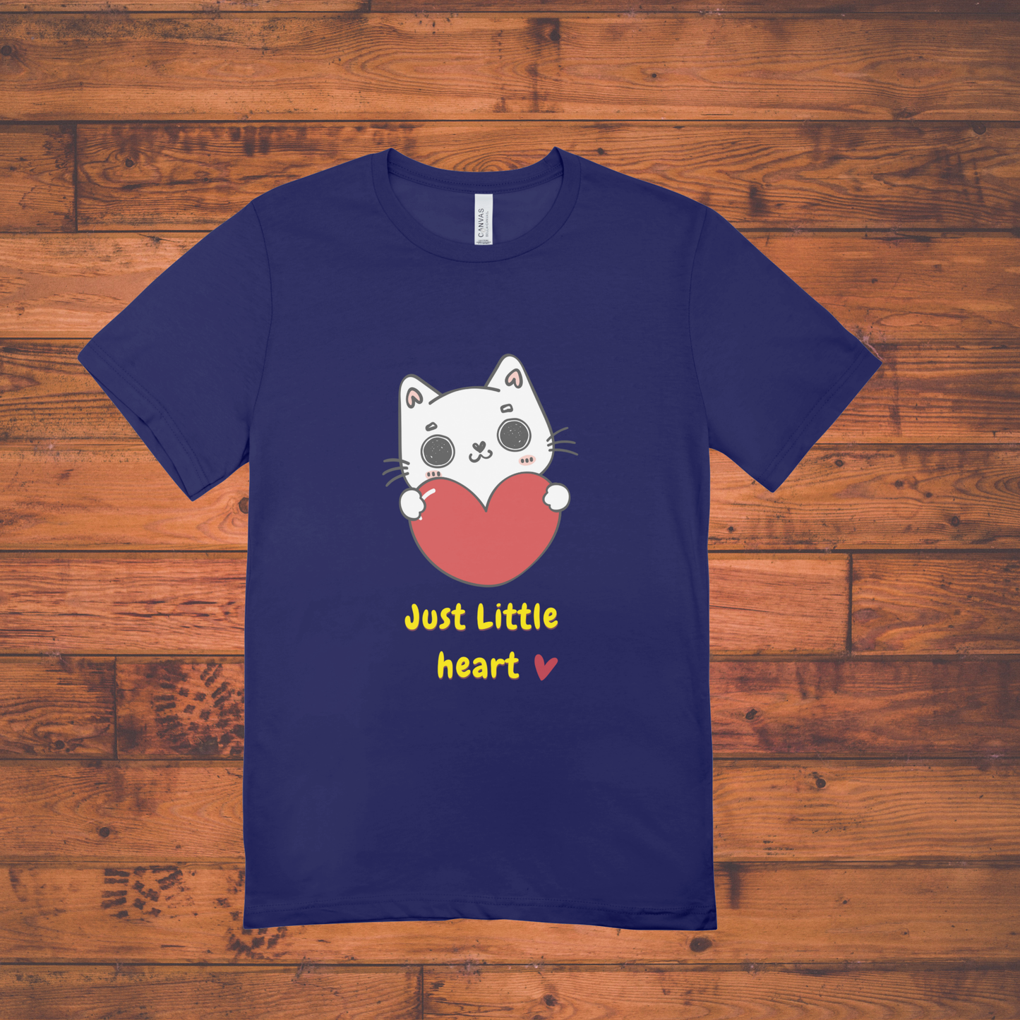 Just Little Heart – Cute Cat Graphic Tee