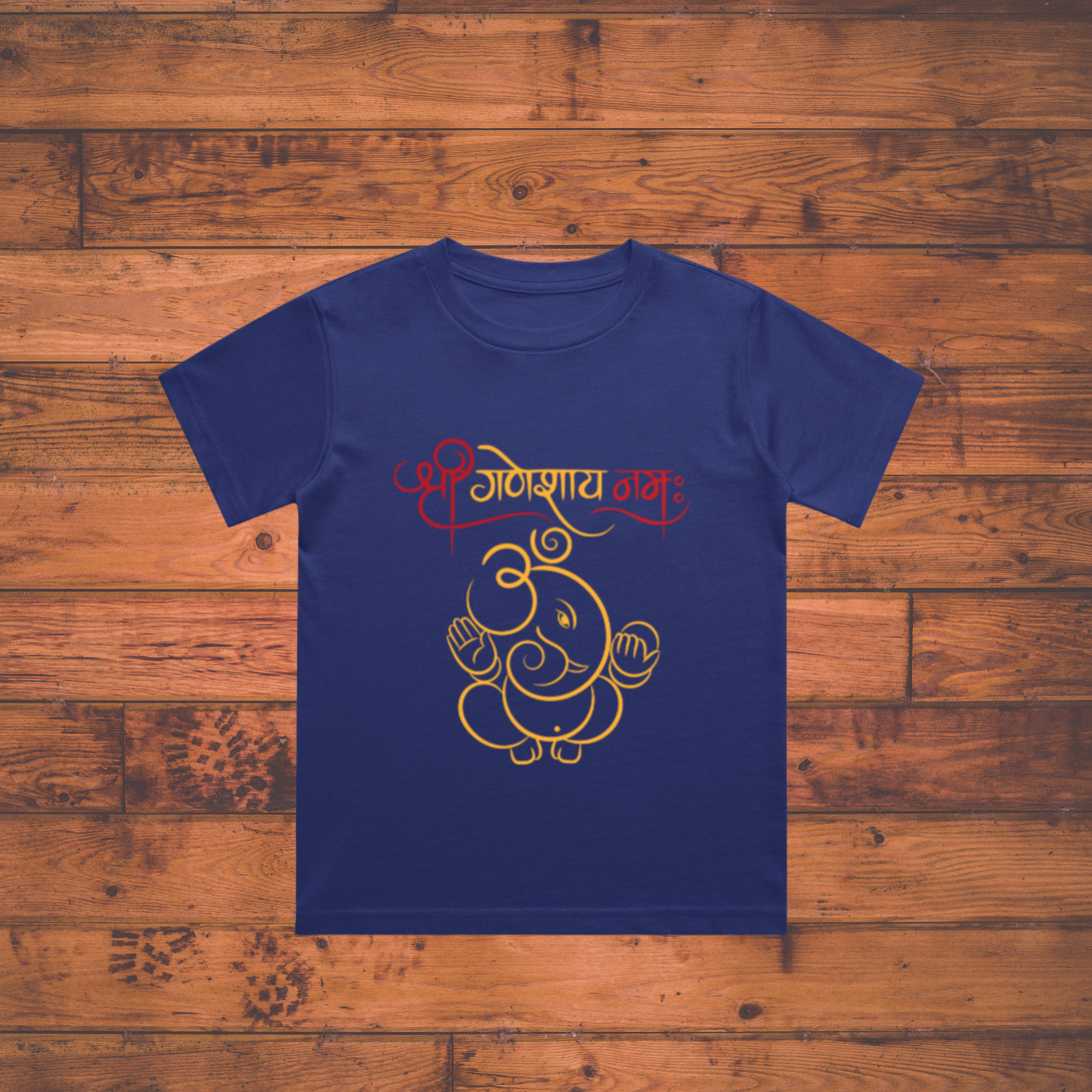 “Shree Ganeshaya Namah” Boy's Crew Neck T-Shirt