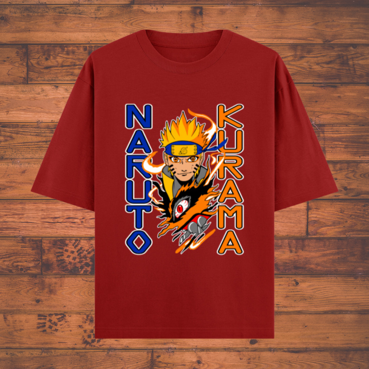 Naruto x Kurama Oversized T-Shirt – Unleash the Beast Within Anime T-Shirts