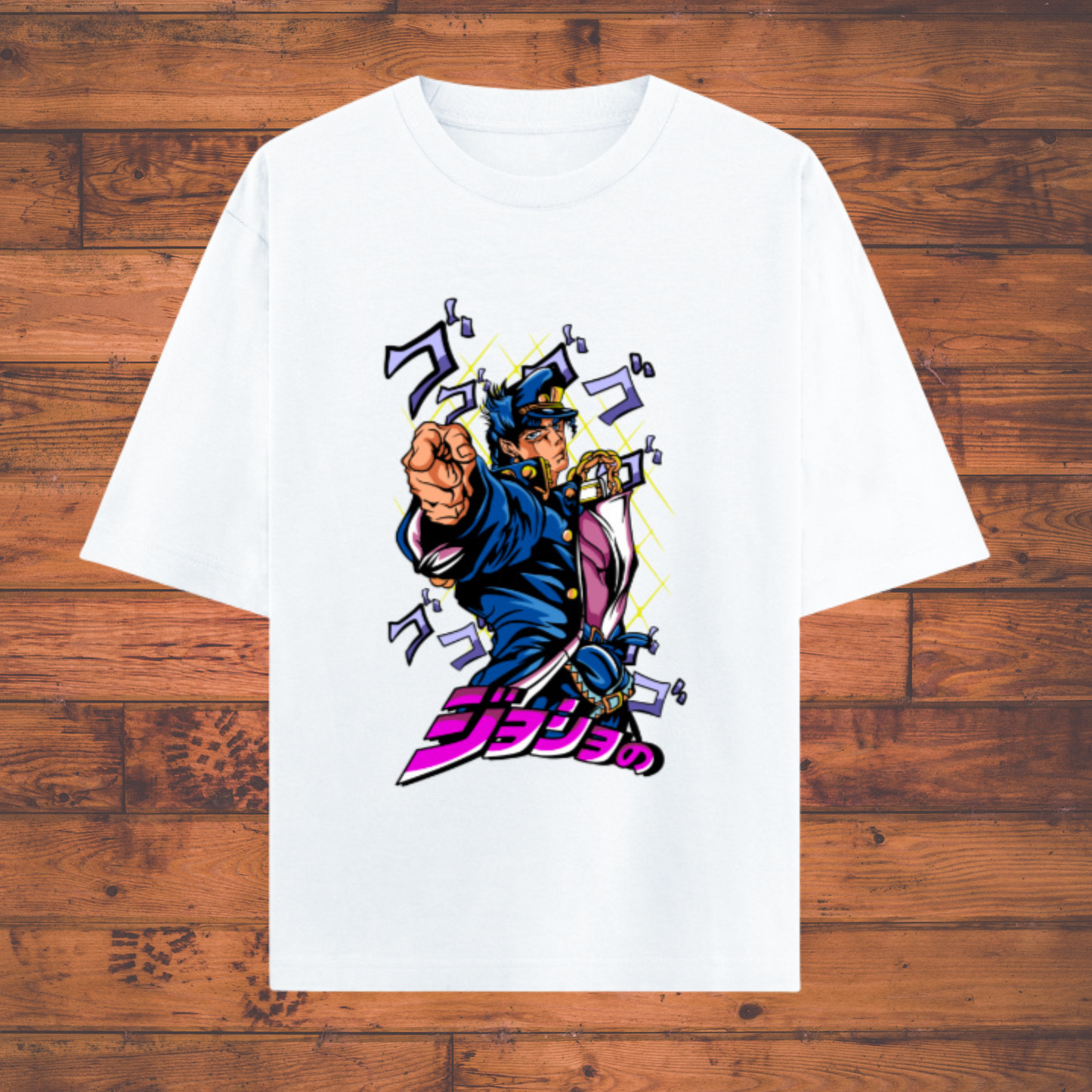 JoJo’s Bizarre Adventure – Jotaro Kujo Stand Pose Graphic Unisex Oversized Classic Anime T-Shirts