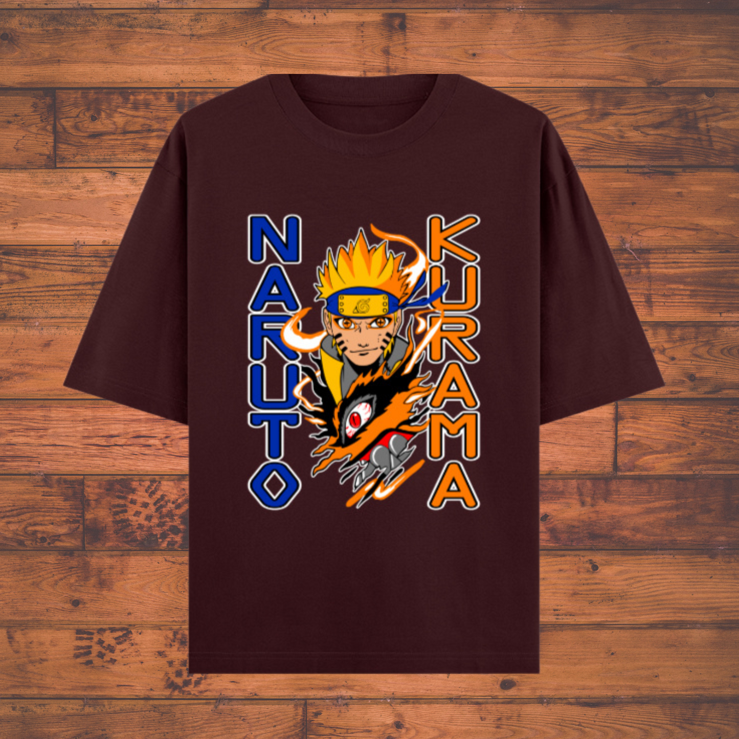 Naruto x Kurama Oversized T-Shirt – Unleash the Beast Within Anime T-Shirts