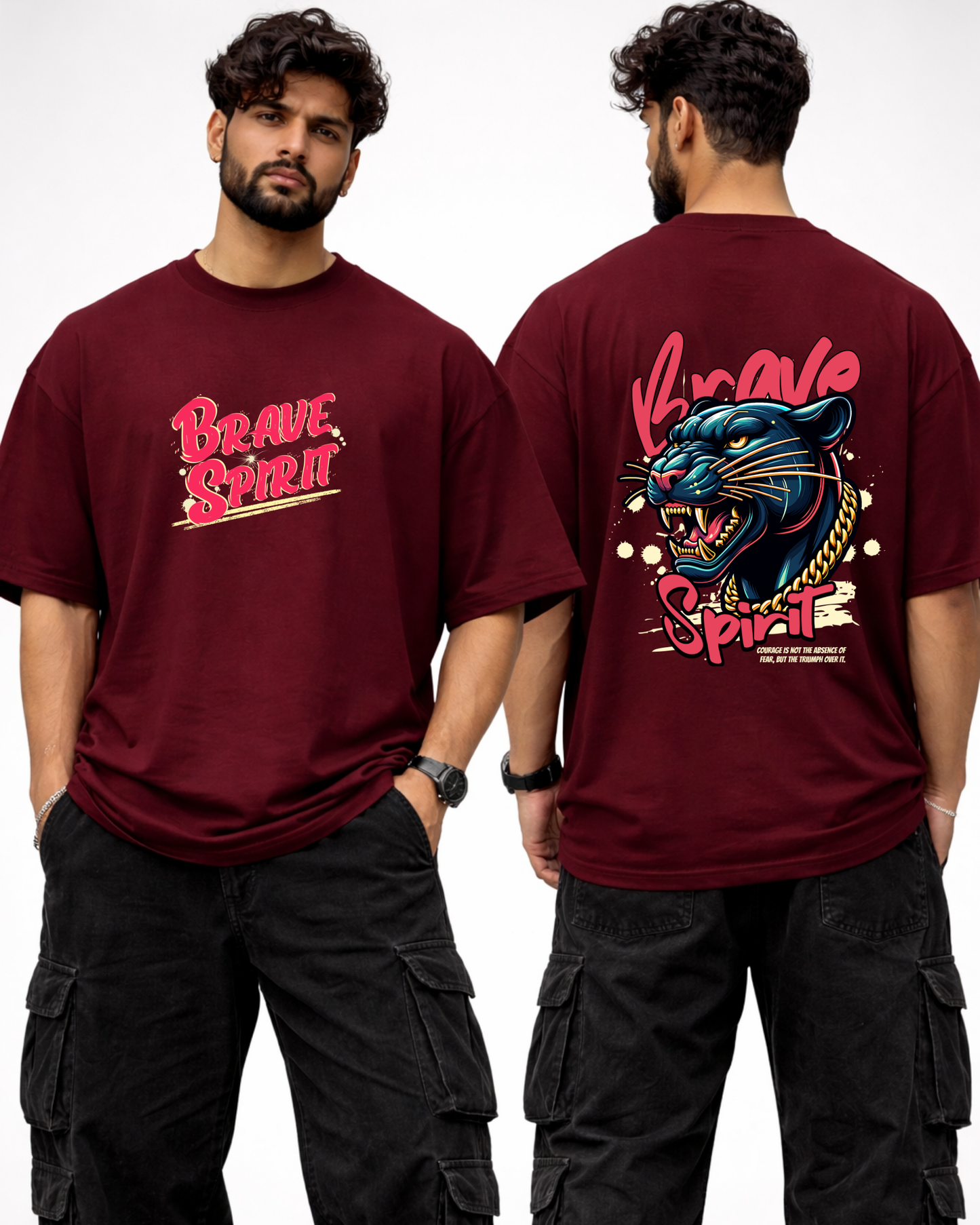 Brave Spirit -Unisex Oversized Adults T-Shirt