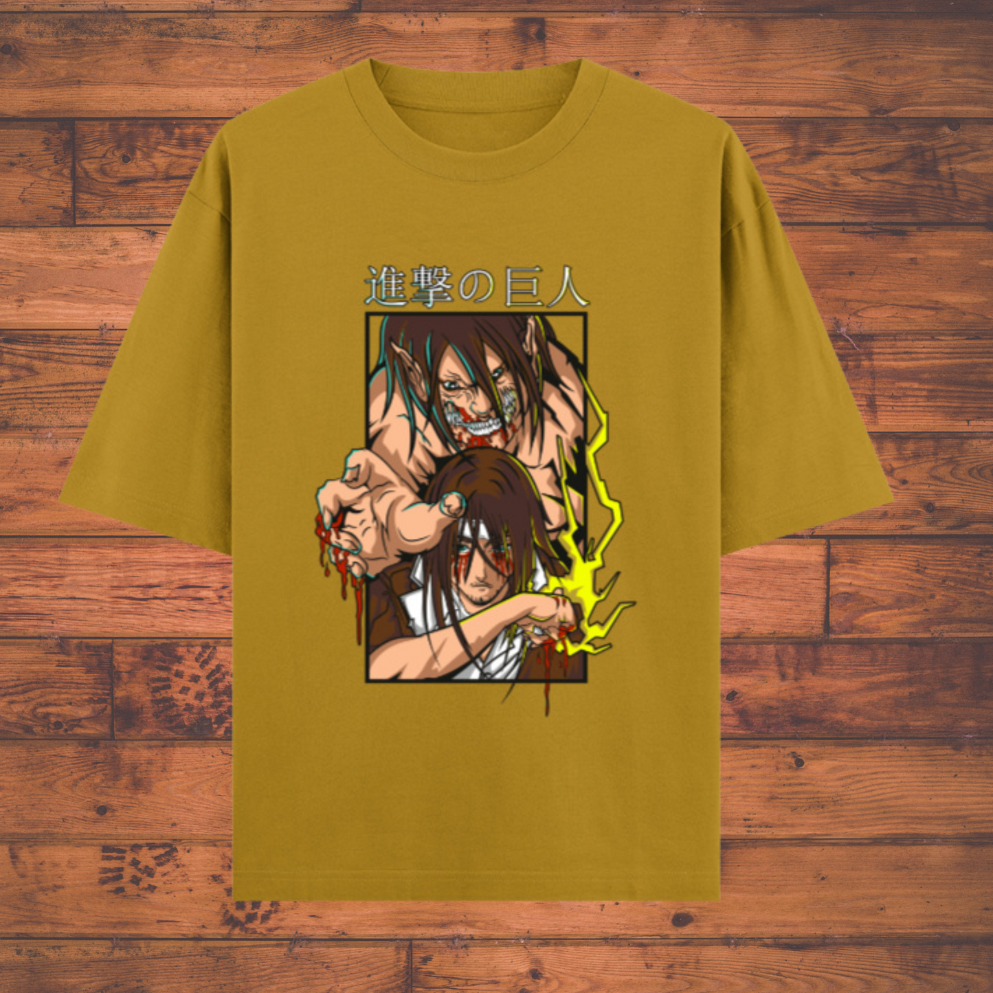 Eren Yeager Dual Form – Attack on Titan Anime Unisex  Oversized Anime T-Shirts