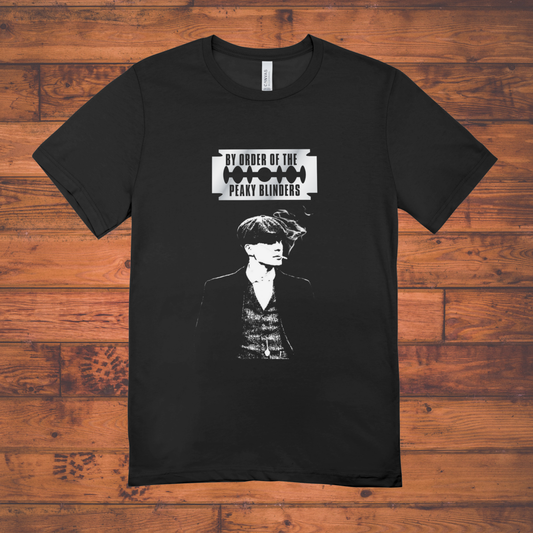 “By Order of the Peaky Blinders” Tee – Vintage Gangster Black Edition