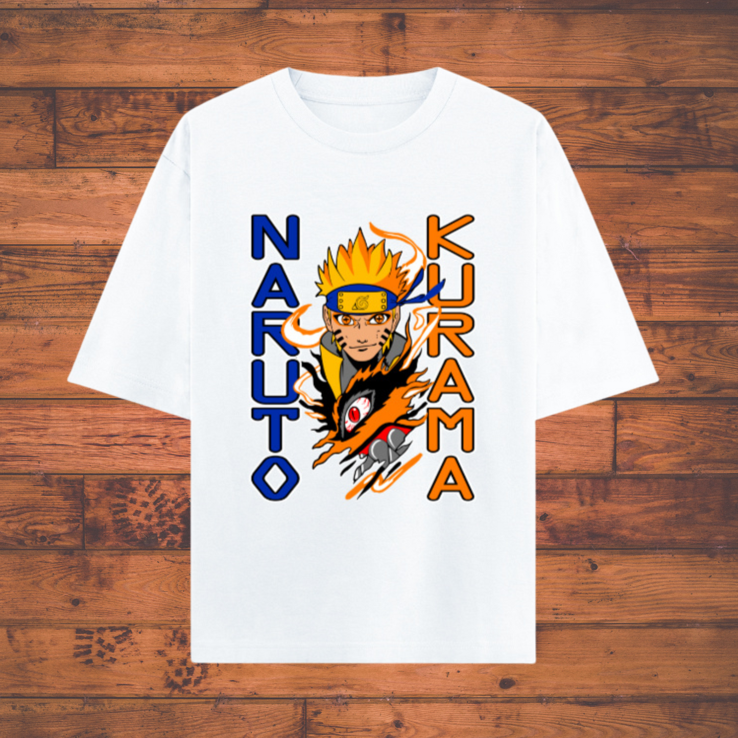 Naruto x Kurama Oversized T-Shirt – Unleash the Beast Within Anime T-Shirts