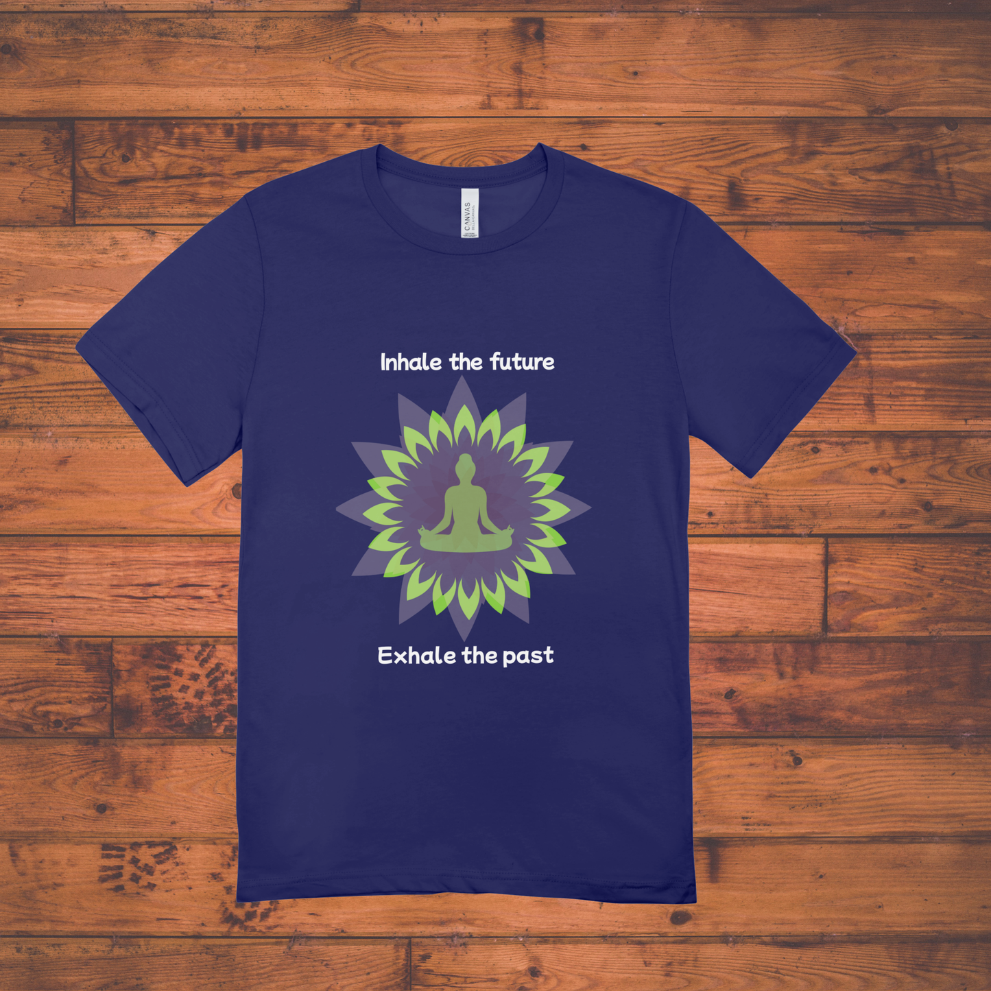"Inhale the Future, Exhale the Past" – Mindful Yoga Mandala T-Shirt