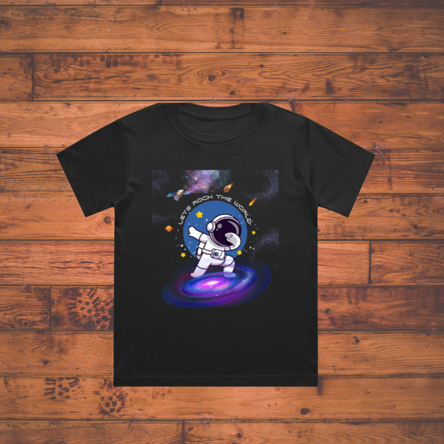 Astronauts  Let’s Rock the World – Space Explorer Kids' Tee
