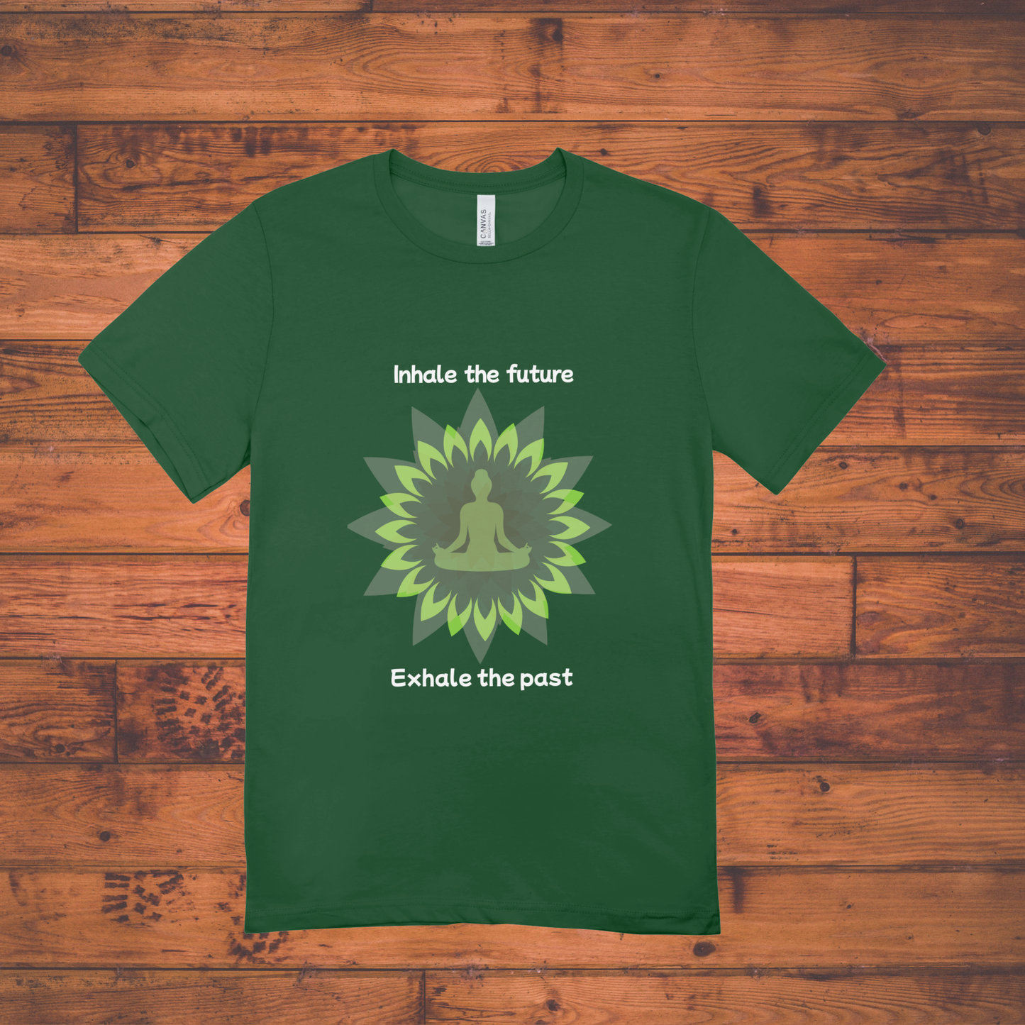 "Inhale the Future, Exhale the Past" – Mindful Yoga Mandala T-Shirt