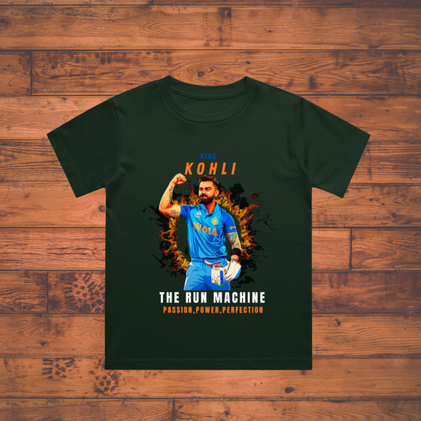 King Kohli – The Run Machine T-Shirt | Boy's Crew Neck T-Shirt