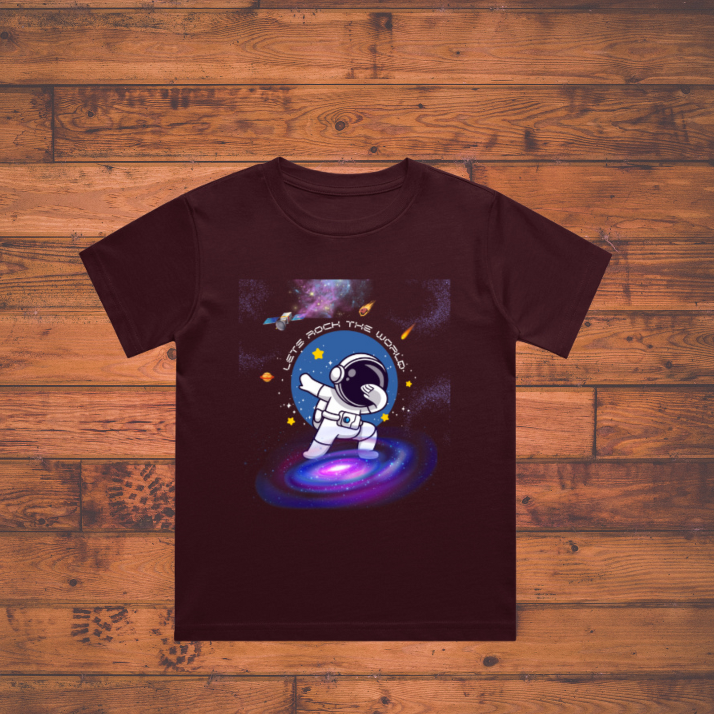 Astronauts  Let’s Rock the World – Space Explorer Kids' Tee