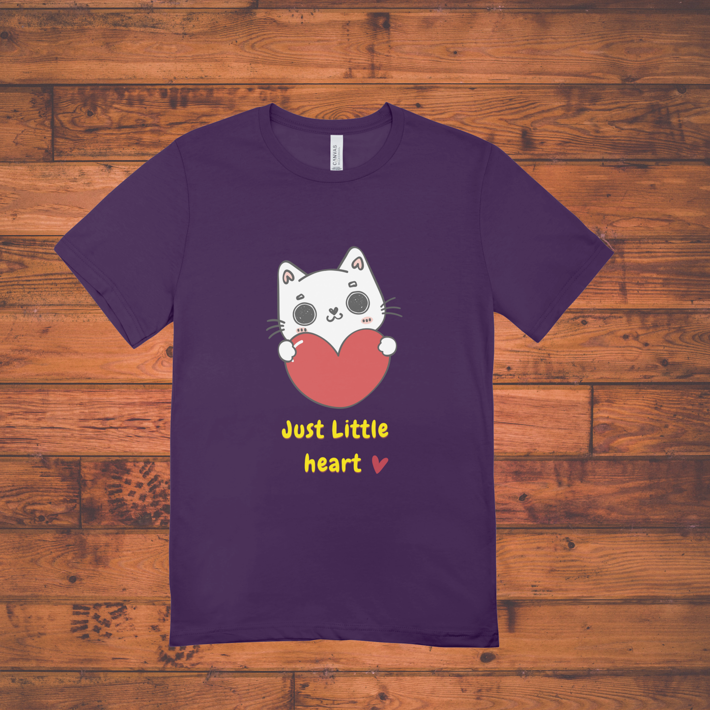 Just Little Heart – Cute Cat Graphic Tee