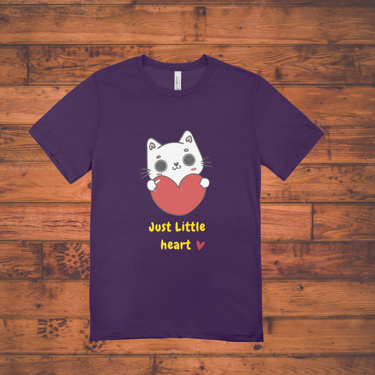 Just Little Heart – Cute Cat Graphic Tee