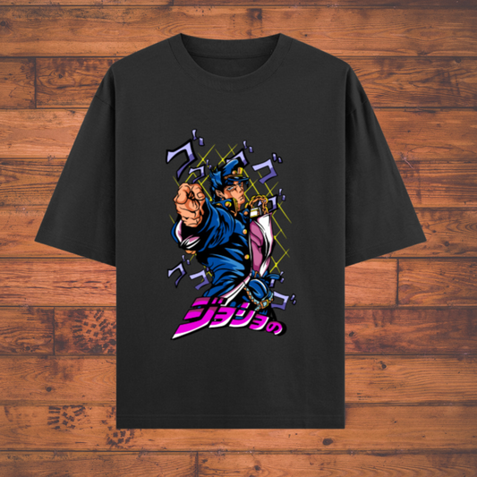 JoJo’s Bizarre Adventure – Jotaro Kujo Stand Pose Graphic Unisex Oversized Classic Anime T-Shirts