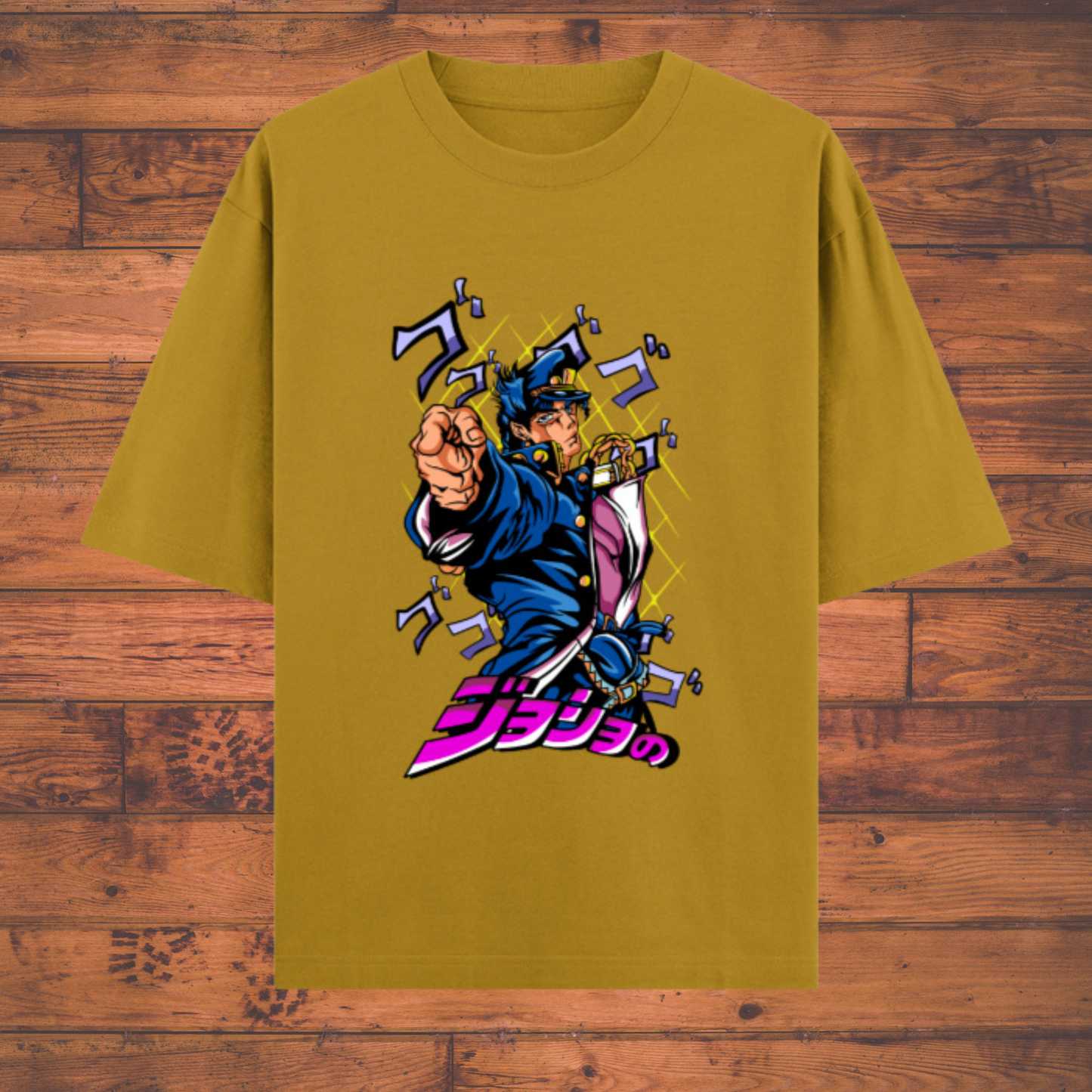 JoJo’s Bizarre Adventure – Jotaro Kujo Stand Pose Graphic Unisex Oversized Classic Anime T-Shirts
