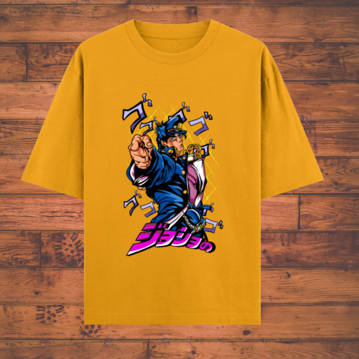 JoJo’s Bizarre Adventure – Jotaro Kujo Stand Pose Graphic Unisex Oversized Classic Anime T-Shirts