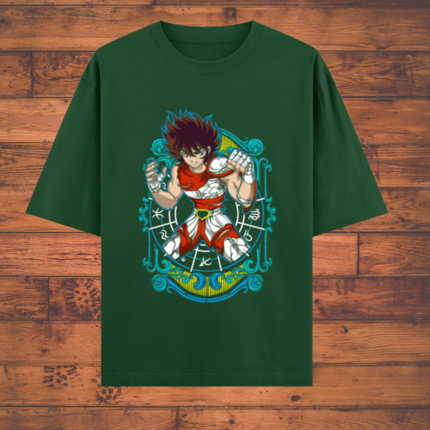 Pegasus Seiya Zodiac Armor Tee – Saint Seiya Classic Edition Unisex Oversized Classic Anime T-Shirts