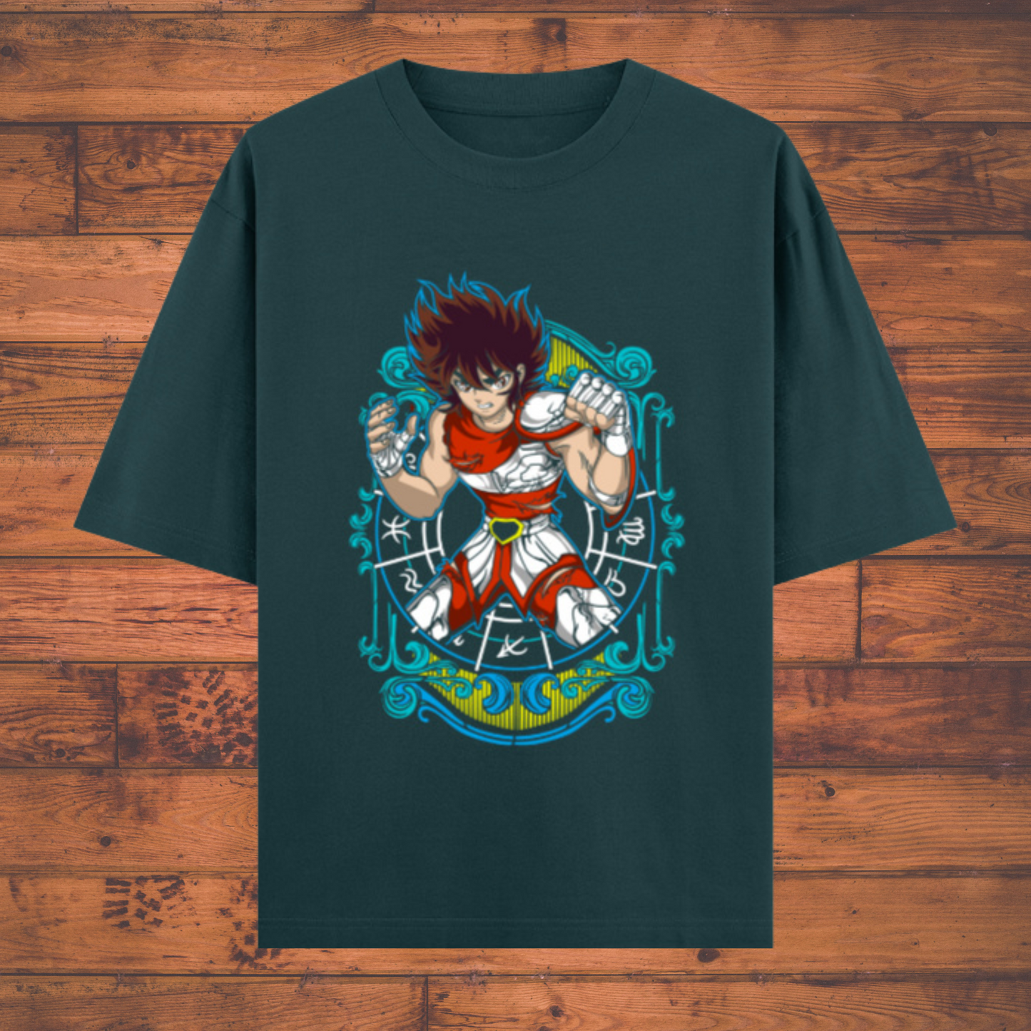 Pegasus Seiya Zodiac Armor Tee – Saint Seiya Classic Edition Unisex Oversized Classic Anime T-Shirts