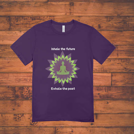 "Inhale the Future, Exhale the Past" – Mindful Yoga Mandala T-Shirt