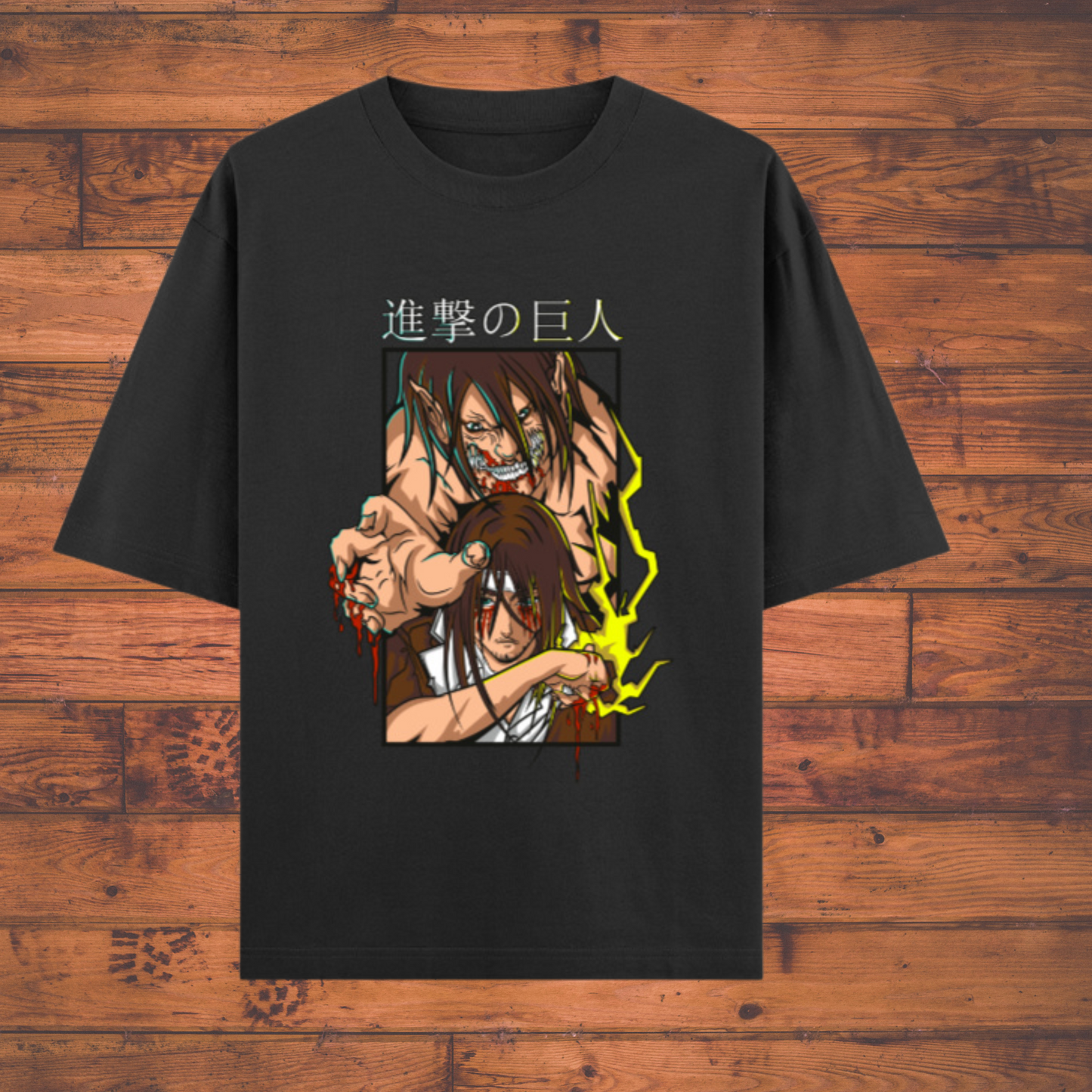 Eren Yeager Dual Form – Attack on Titan Anime Unisex  Oversized Anime T-Shirts