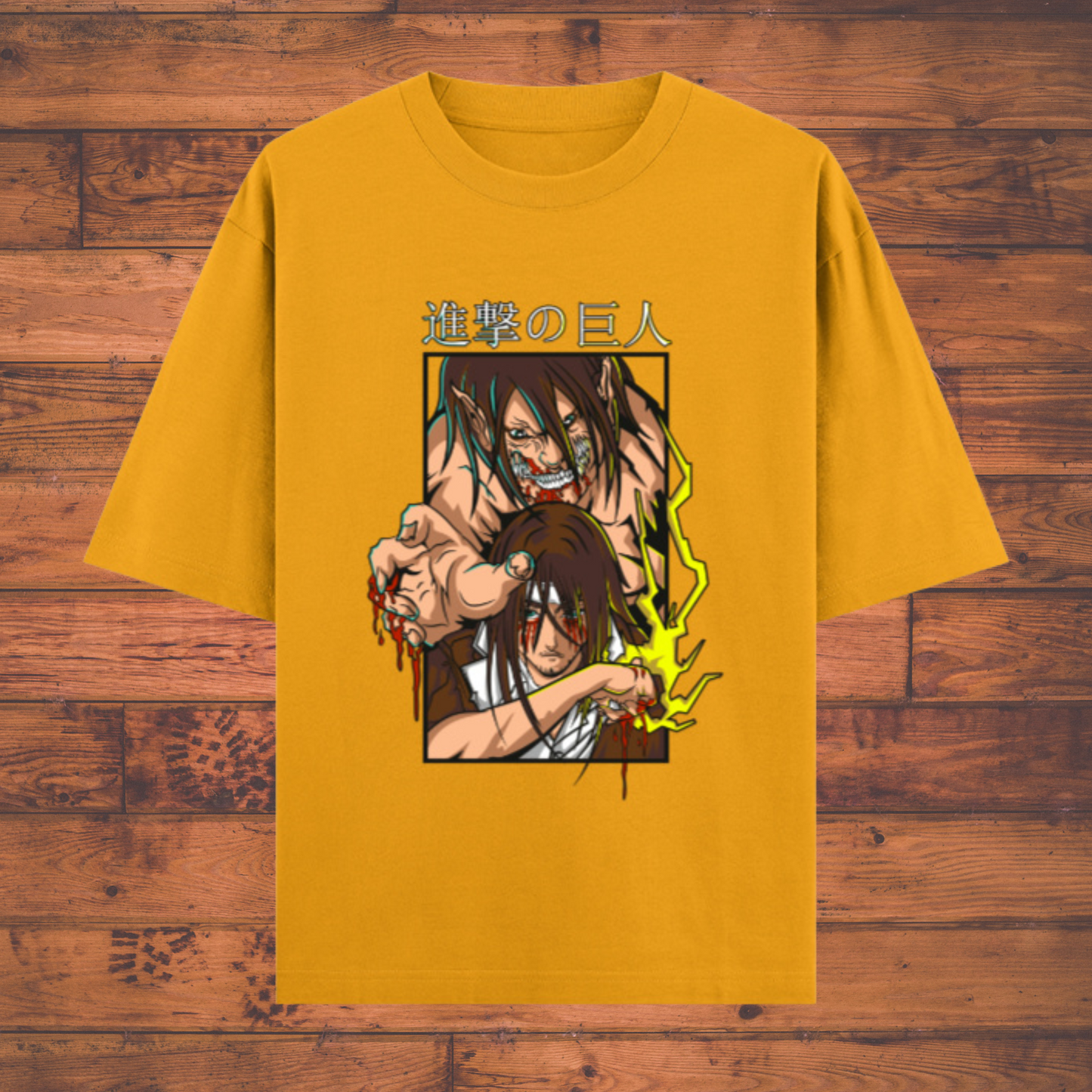 Eren Yeager Dual Form – Attack on Titan Anime Unisex  Oversized Anime T-Shirts