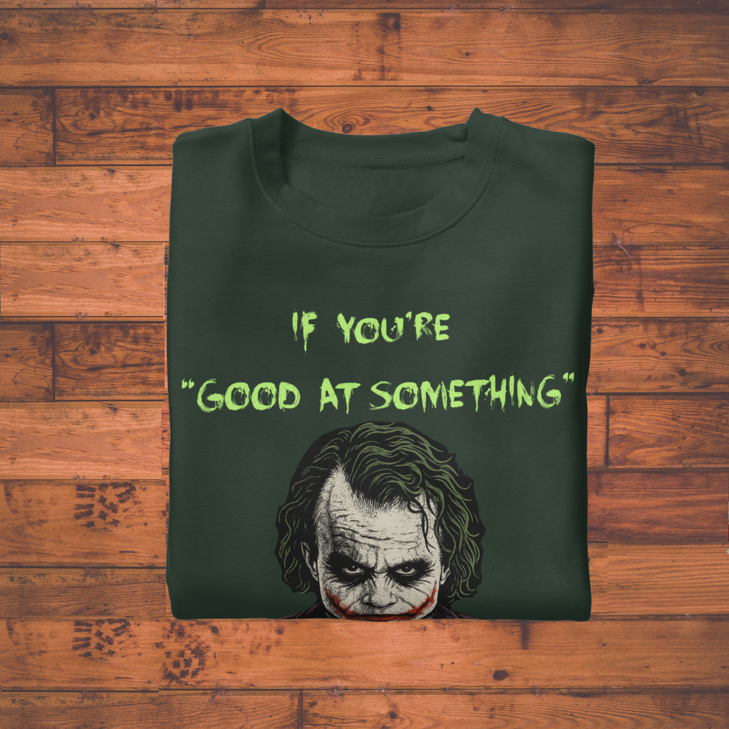 "Never Do It for Free" Joker Quote Graphic Tee –Unisex Classic Crew T-Shirt
