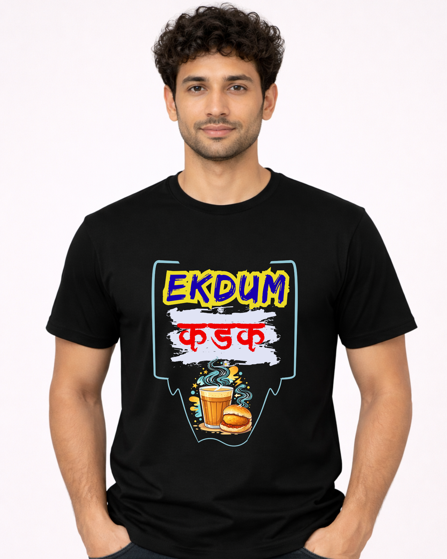 Ekdum Kadak -Tea Vada Pav-Unisex Adults T-shirt