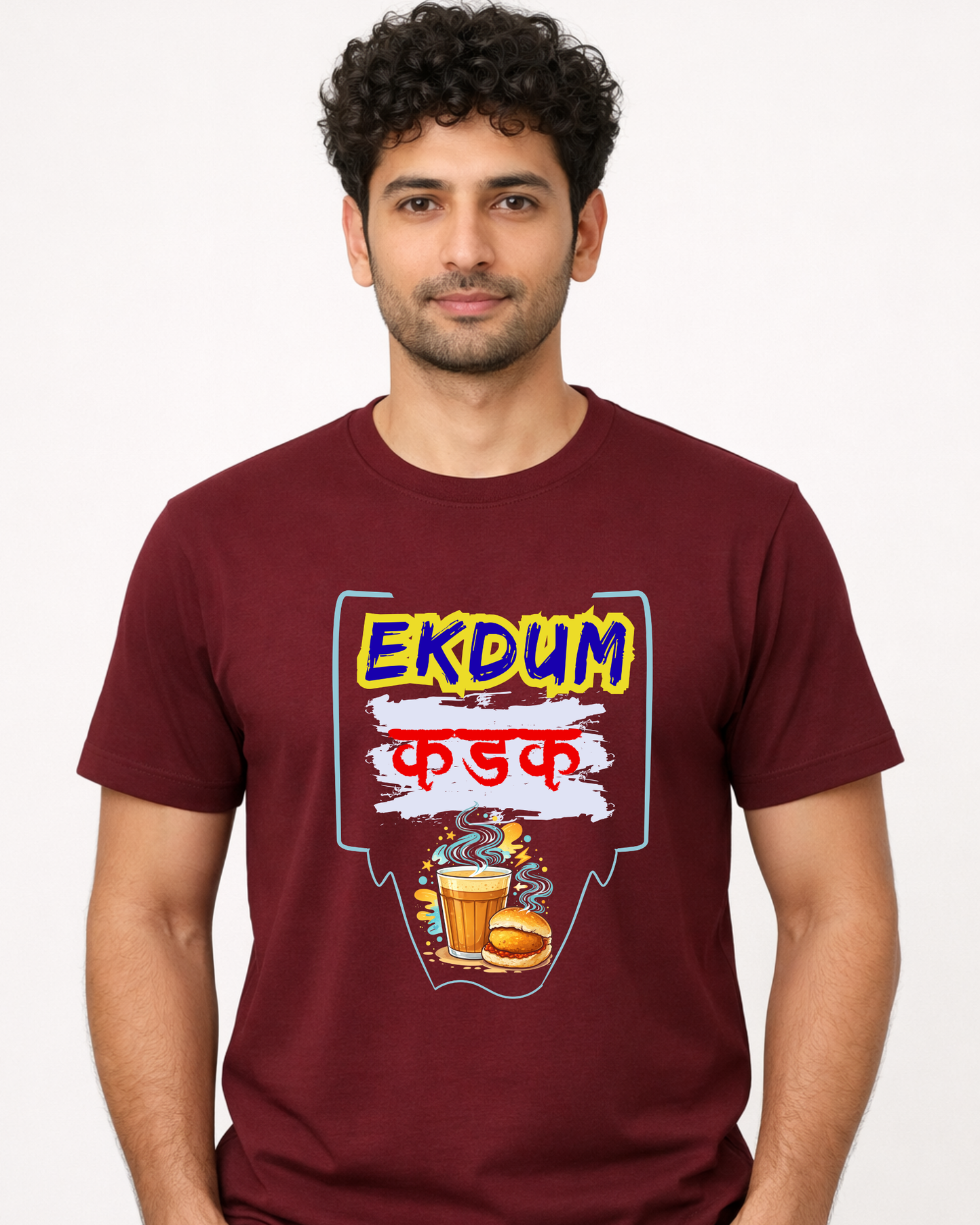 Ekdum Kadak -Tea Vada Pav-Unisex Adults T-shirt