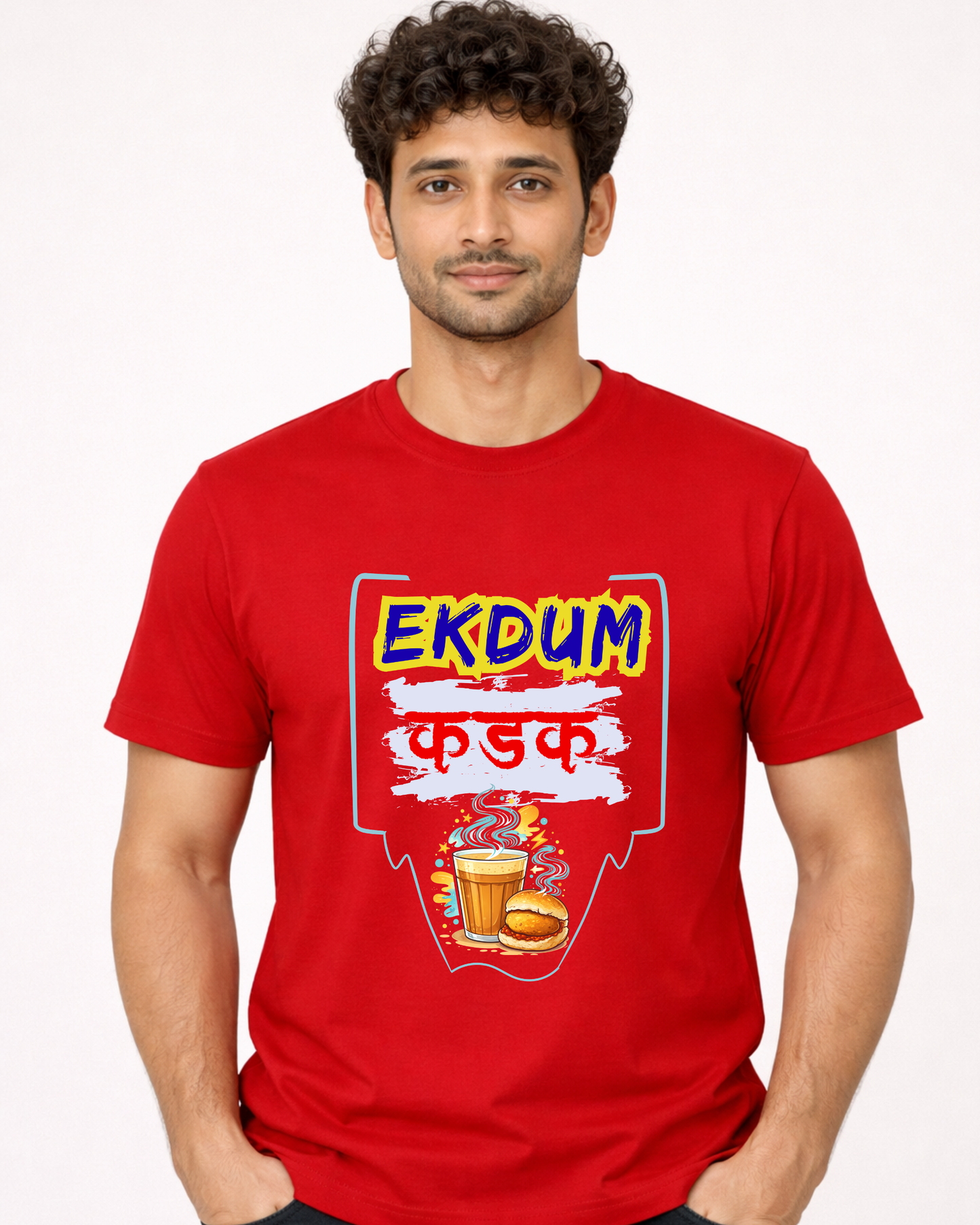 Ekdum Kadak -Tea Vada Pav-Unisex Adults T-shirt