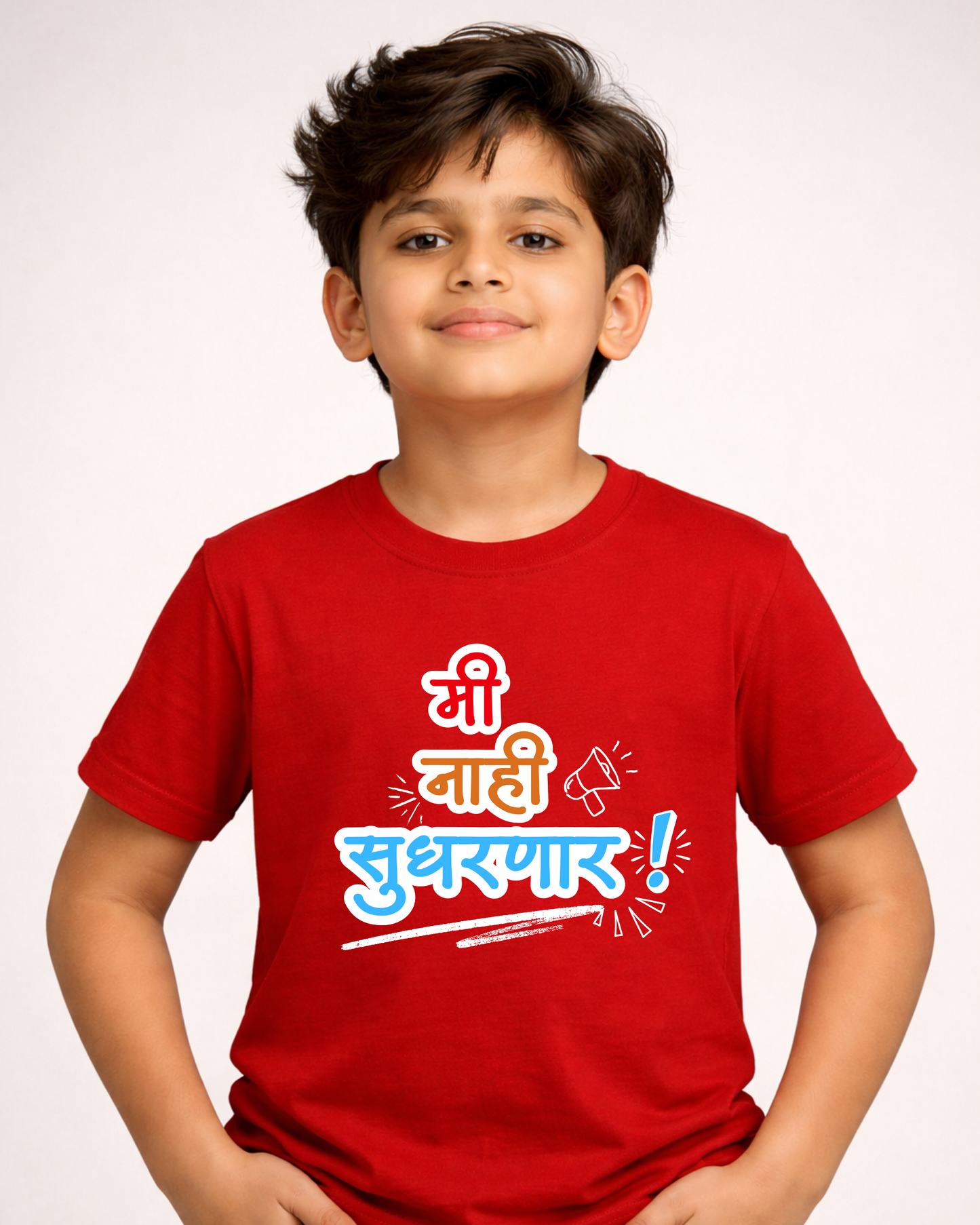 Me Nahi Sudharnar-Unisex Kids T-Shirt
