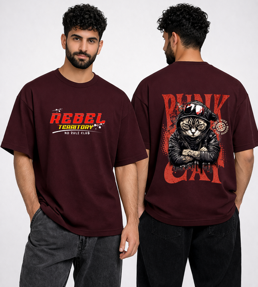 Rebel Cat-Unisex Oversized Adults T-Shirt