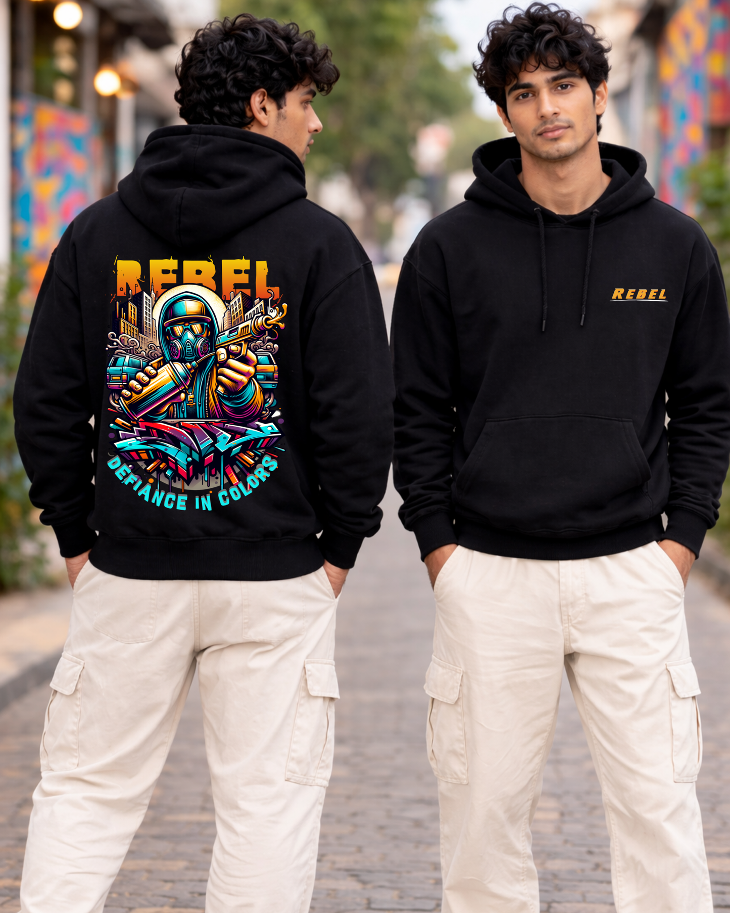 REBEL-Unisex Pullover Adults Hoodie