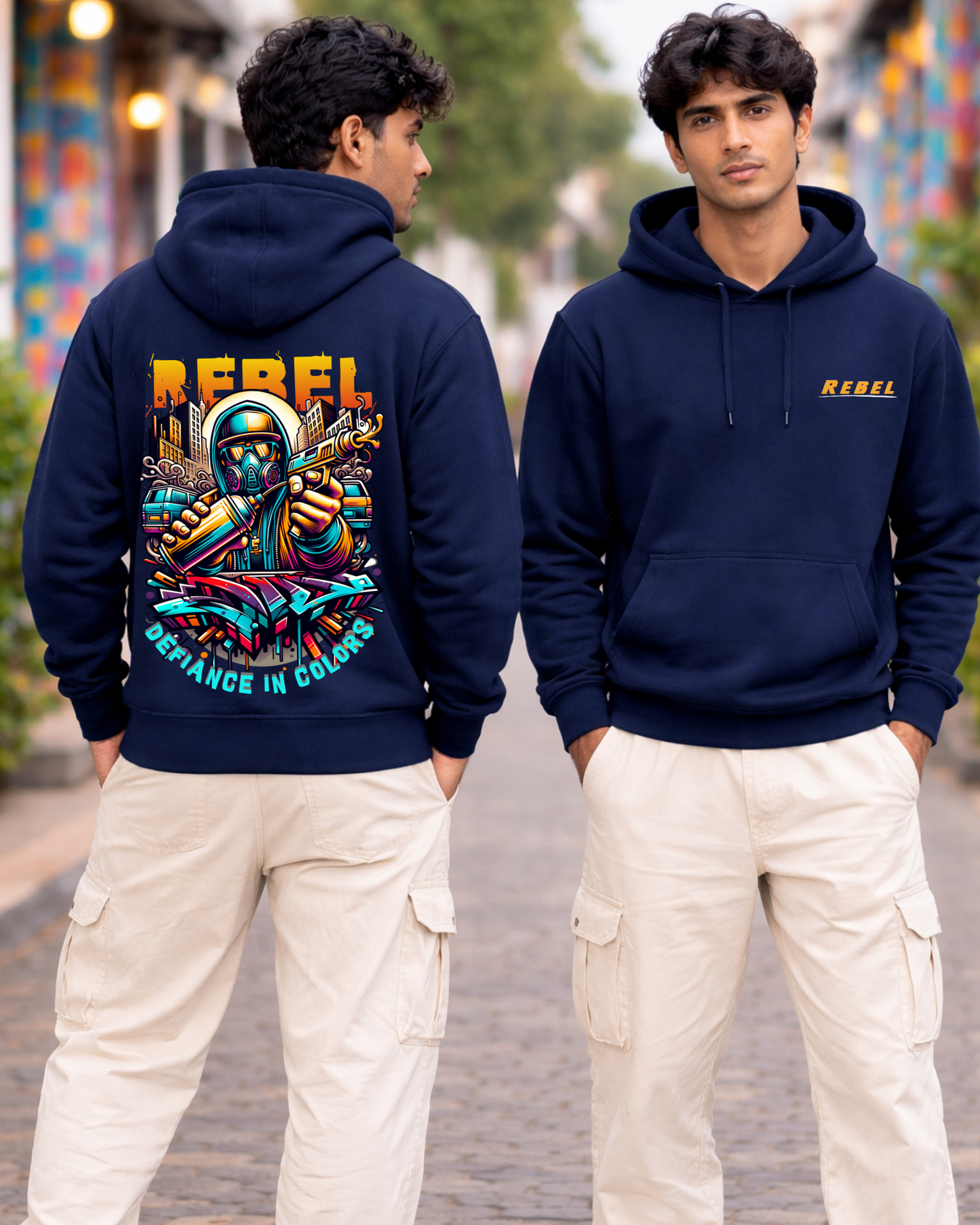 REBEL-Unisex Pullover Adults Hoodie